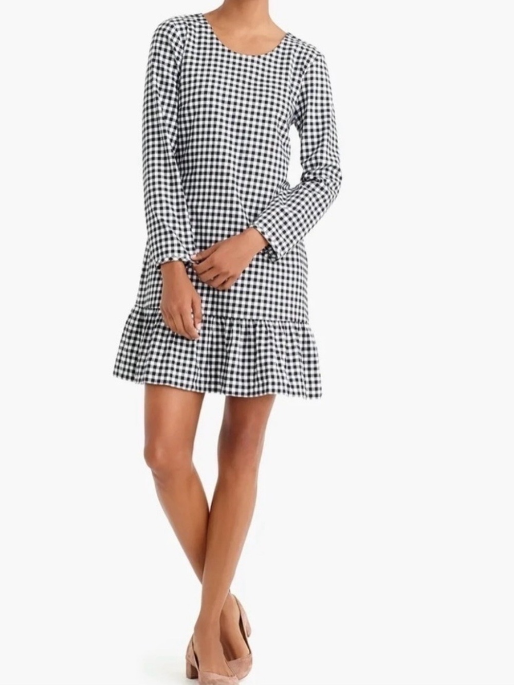 J. Crew Long-Sleeve 100% cotton Funnelneck Dress